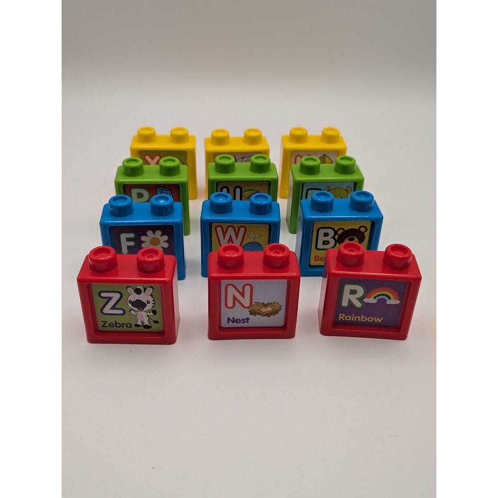 VTech Sit to Stand Ultimate Alphabet Train Replacement Blocks Lot of 12 - (I &V)